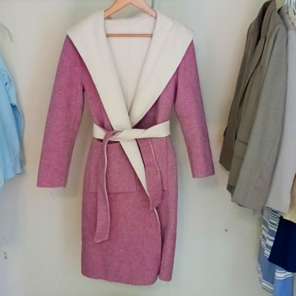 Pure wool reversible coat